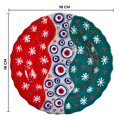 Yılbaşı Temalı 18 Cm Kabartma Tabak - 2