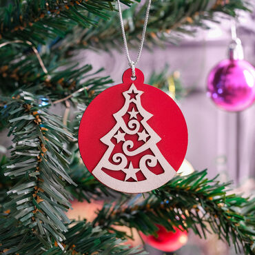 Christmas Themed Five Christmas Tree Ornament - Standart - 4