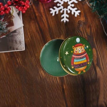 Christmas Themed Tin Boxed Candle 73x35 mm - 13
