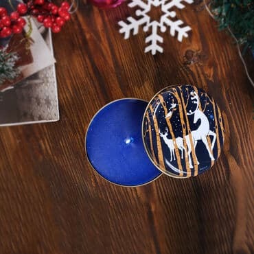 Christmas Themed Tin Boxed Candle 73x35 mm - 9