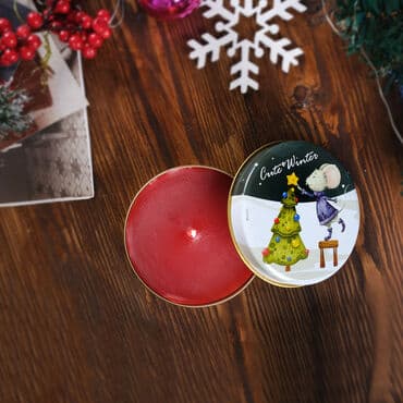 Christmas Themed Tin Boxed Candle 73x35 mm - 17