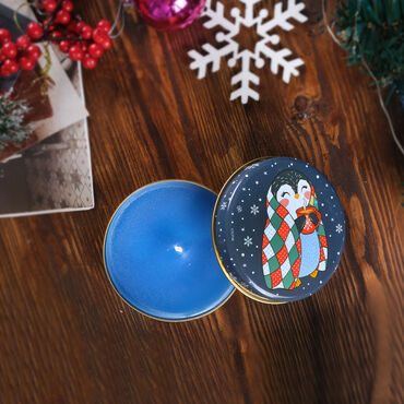 Christmas Themed Tin Boxed Candle 73x35 mm - 18