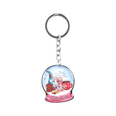 Christmas Themed Custom Shape Double Sided Printed Epoxy Keychain - 19
