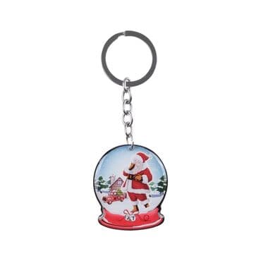 Christmas Themed Custom Shape Double Sided Printed Epoxy Keychain - 24