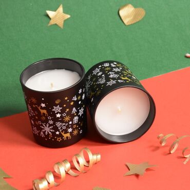 Toptan Yılbaşı Temalı Bardak Mum - 5