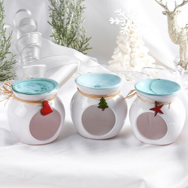 Ceramic Straight Censer Candle Holder - 2