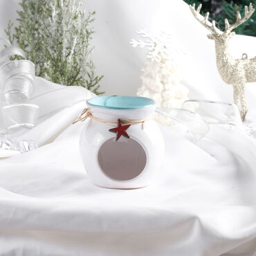 Ceramic Straight Censer Candle Holder - 4