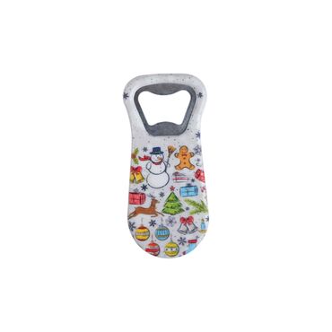 Christmas Themed Customised Uv Printed  Plastic Base Plastic Base Bottle Opener 95x43 mm - 6