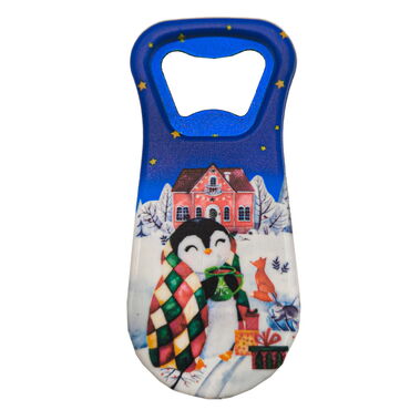 Christmas Themed Customised Uv Printed  Plastic Base Plastic Base Bottle Opener 95x43 mm - 10