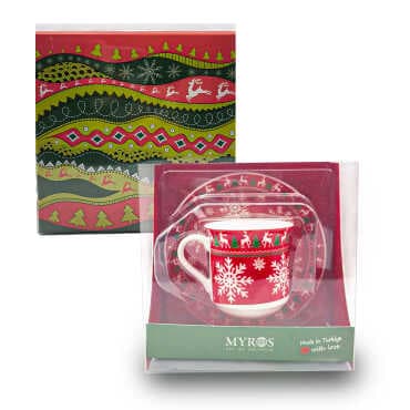 Christmas Themed Christmas Porcelain Cup Set