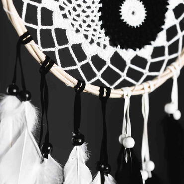 Yin - Yang Macrame Dreamcatcher - Thumbnail