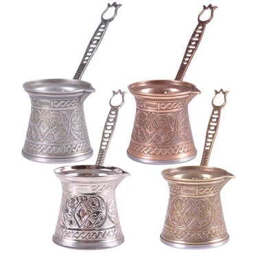 Traditional Turkish Tin Metal Coffee Pot No: 4 - Standart - 3