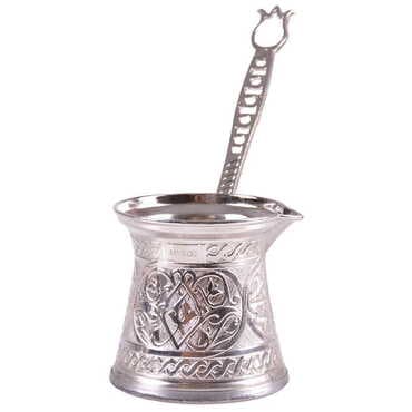 Traditional Turkish Tin Metal Coffee Pot No: 4 - Standart - 5