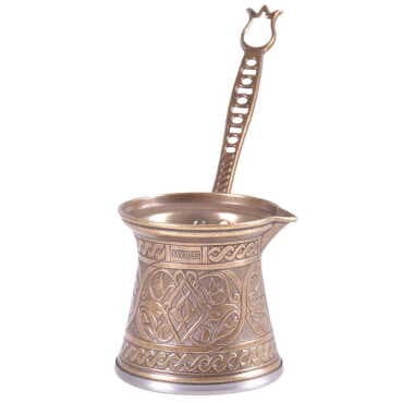 Traditional Turkish Tin Metal Coffee Pot No: 4 - Standart - 2