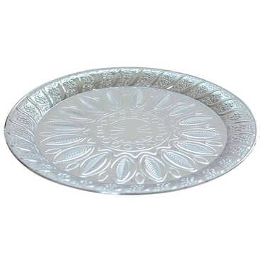 Ottoman Style Metal Turkish Coffee Round Serving Tray for 6 cups - 2