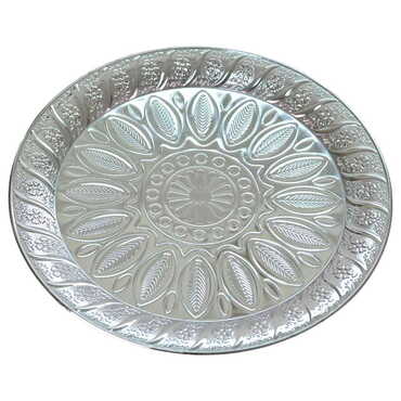 Ottoman Style Metal Turkish Coffee Round Serving Tray for 6 cups - 3