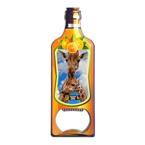 Zoo Themed Bottle Shaped Metal Magnetic Bottle Opener 115x39 mm