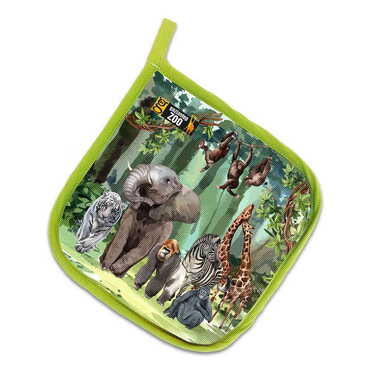 Zoo Themed Customised Digital Printed Pot Holder 200x200 mm - Thumbnail