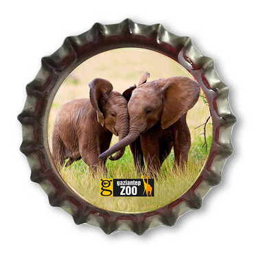 Myros - Zoo Themed Customised Epoxy Metal Bottle Cap Magnet 30x10 mm