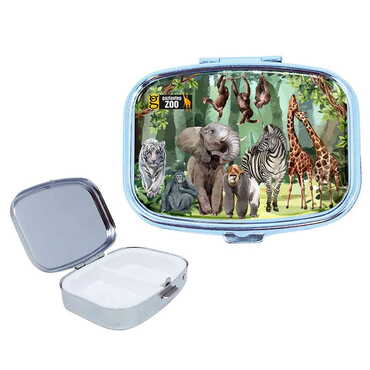 Myros - Zoo Themed Customised Epoxy Rectangle Pill Box 57x45x15 mm