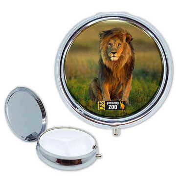 Zoo Themed Customised Epoxy Round Pill Box 50x15 mm - Myros