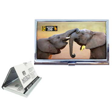 Myros - Zoo Themed Customised Metal Card Holder 94x60x8 mm