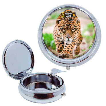 Myros - Zoo Themed Customised Metal Epoxy Travel Pocket Ashtray 50x15 mm