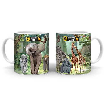 Myros - Zoo Themed Customised Porcelain Souvenir Travel Mug 80x95 mm