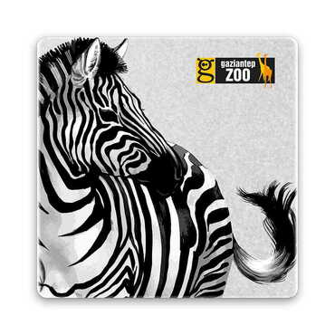 Zoo Themed Customised Stone Coaster 100x100 mm - Thumbnail