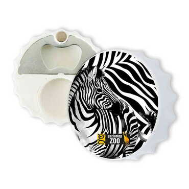 Myros - Zoo Themed Customised Uv Printed Bottle Cap Shaped Plastic Base Bottle Opener 63x15 mm