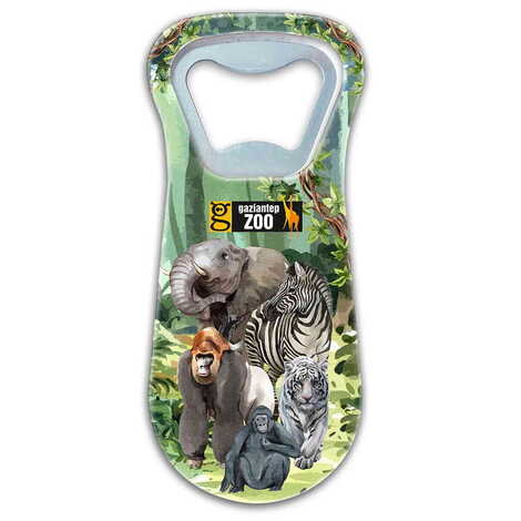 Zoo Themed Customised Uv Printed Plastic Base Plastic Base Bottle Opener 95x43 mm - 1