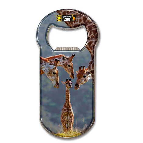 Zoo Themed Customizable Metal Magnetic Bottle Opener 90x45 mm - 1