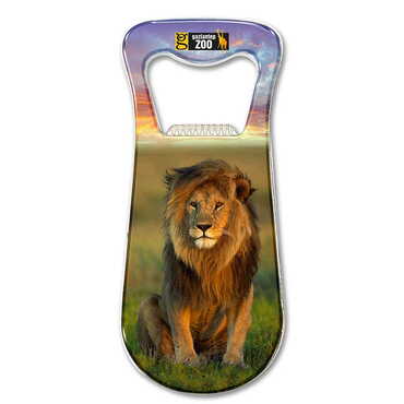 Zoo Themed Customizable Metal Magnetic Bottle Opener 95x42 mm - Thumbnail