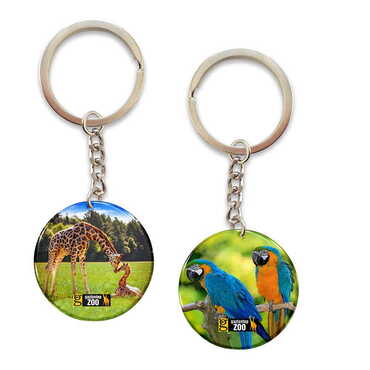 Zoo Themed Double Face Printed Epoxy Keychain - Myros