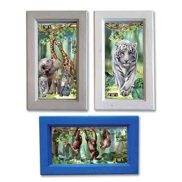 Zoo Themed Medium Wooden Printed Frame 130x205 mm - Myros