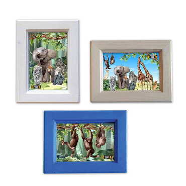 Myros - Zoo Themed Small Wooden Printed Frame 120x150 mm