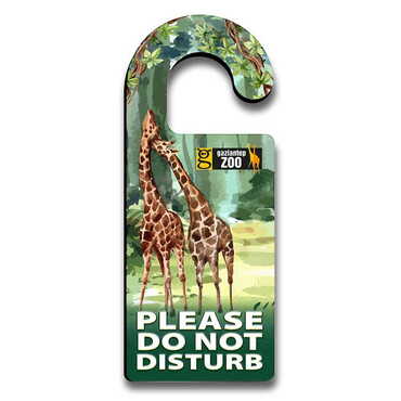 Myros - Zoo Themed Wooden Customised Door Hanger 236x94 mm